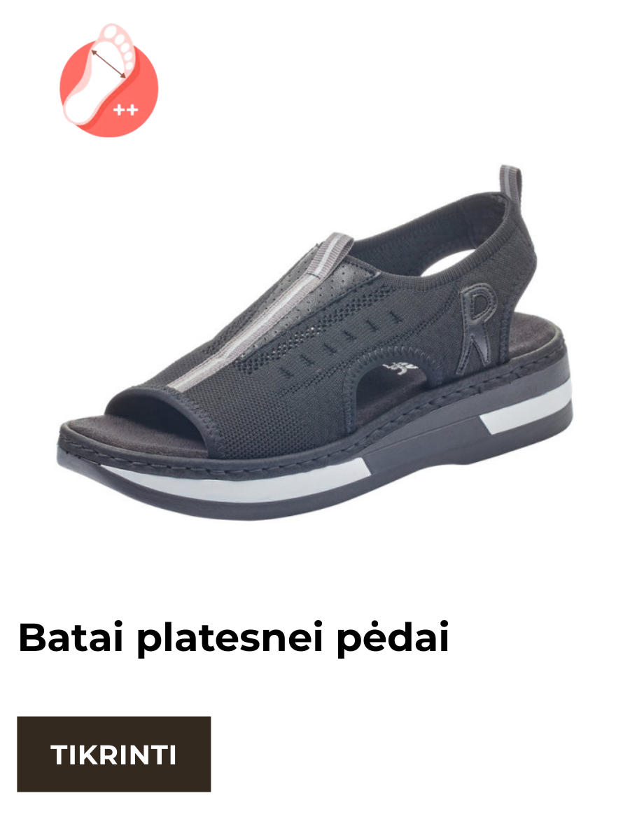 Batai platesnei pėdai